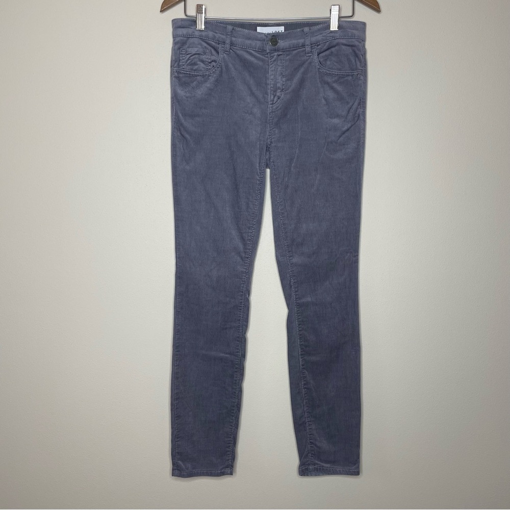 LOFT Soft Gray Corduroy Modern Skinny Jeans
